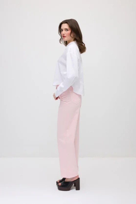 Short Poplin Shirt - White - Gusto