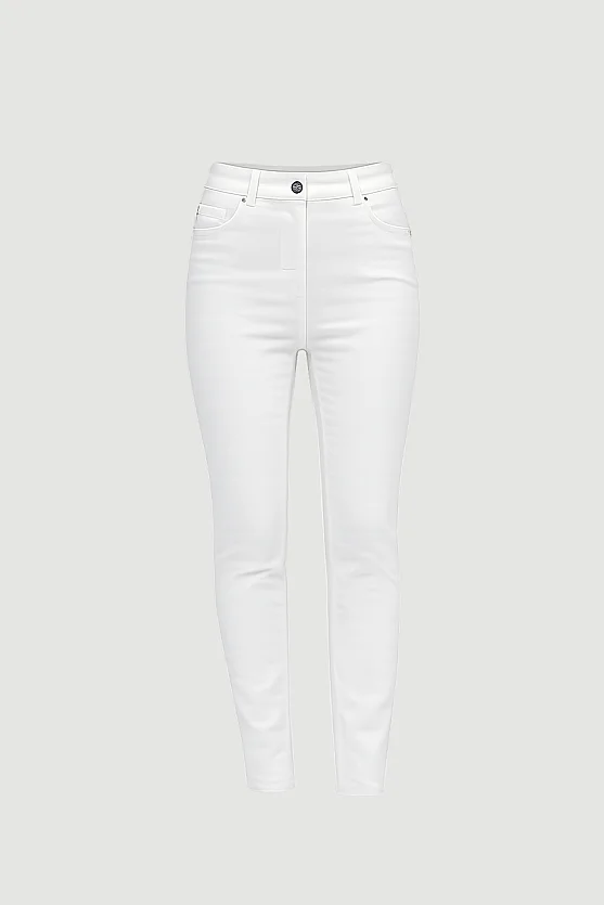 Slim Denim Pants - White - Gusto