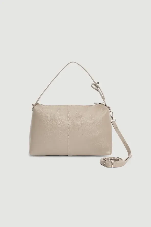 Soft Leather Bag - Beige - 2