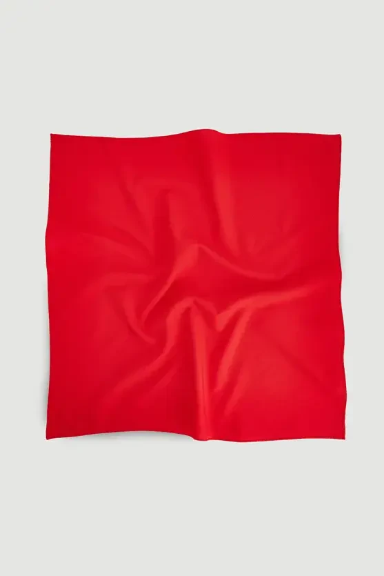 Solid Color Scarf - Red - 2