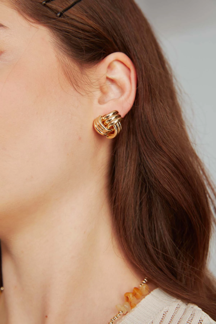 Spiral Earrings - Gold Gold