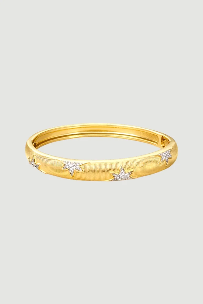 Star-Detail Cuff Bracelet - Gold Gold