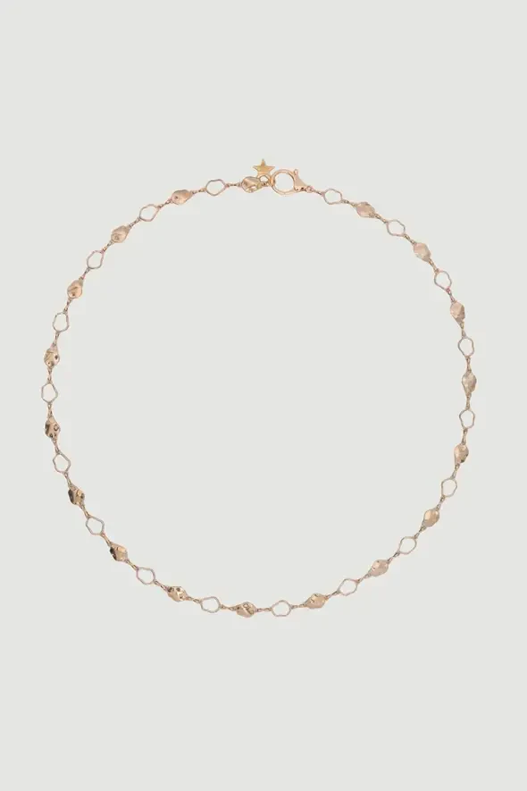 Star Detail Metal Chain Belt - Gold - 1