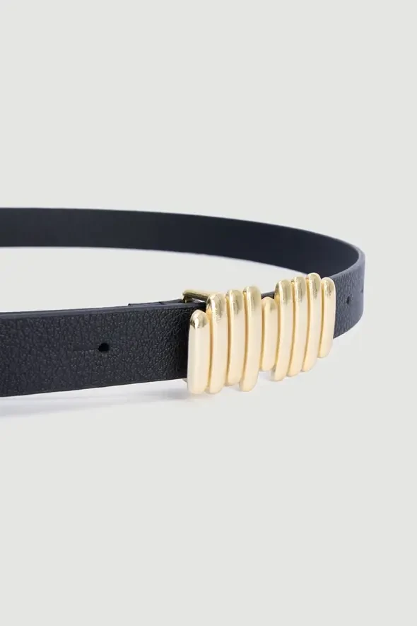 Stick Design Belt - Black - 2