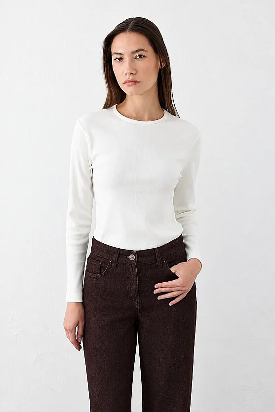 Straight-Fit Denim Trousers - Burgundy - Gusto