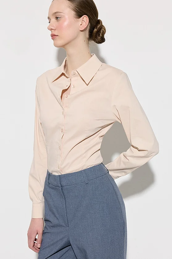 Straight Leg Classic Trousers - Navy Blue - Gusto