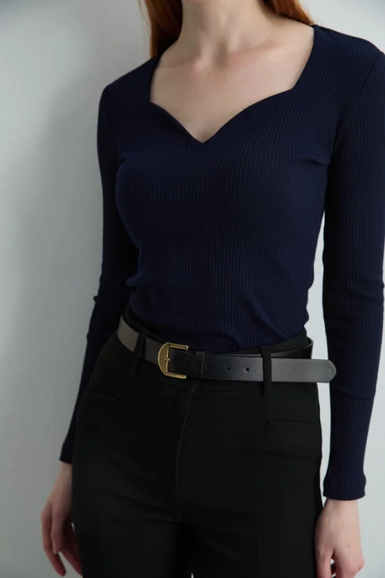 Straight-Leg Pants - Black - 3