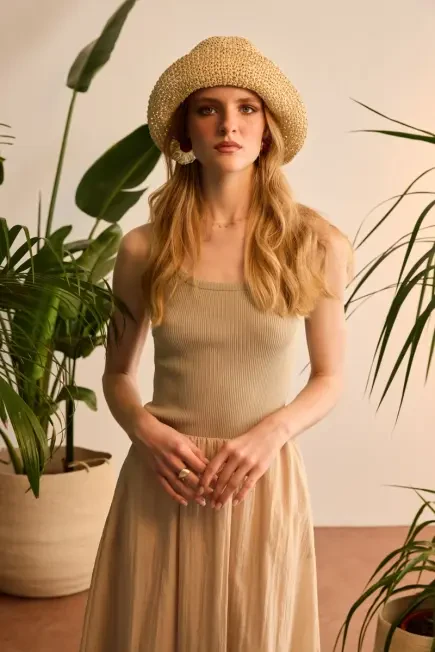 Straw Hat - Beige Beige