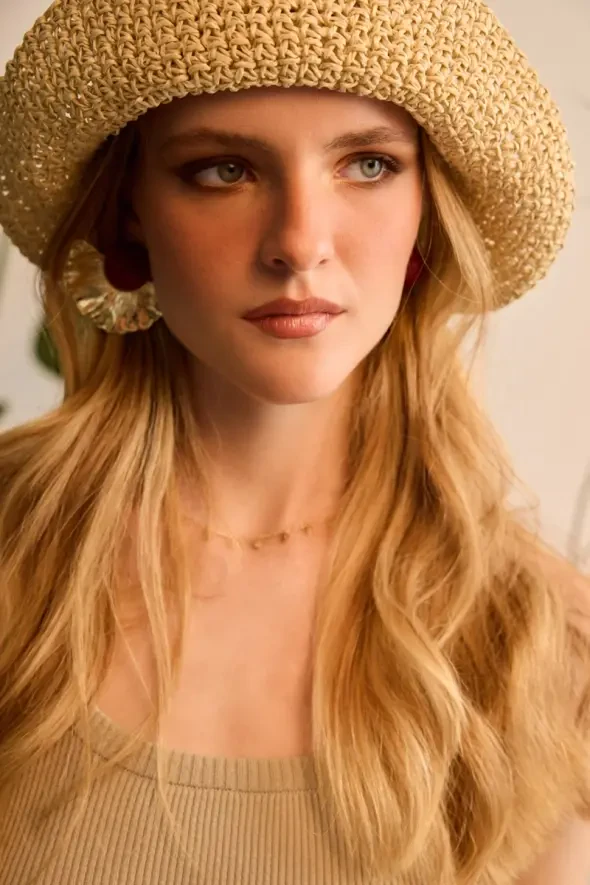 Straw Hat - Beige - 2