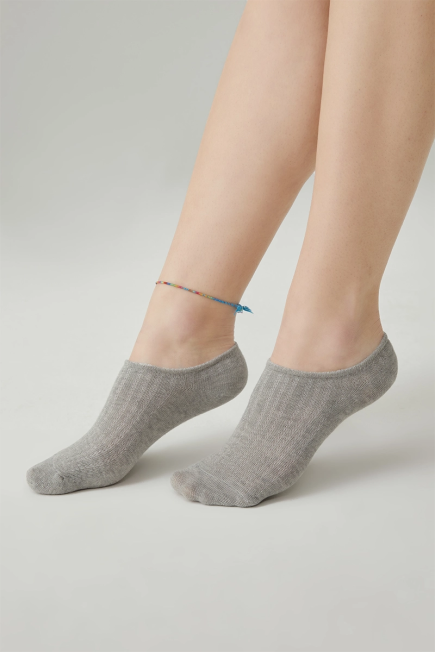 Stretch Ankle Sock - Grey Gray