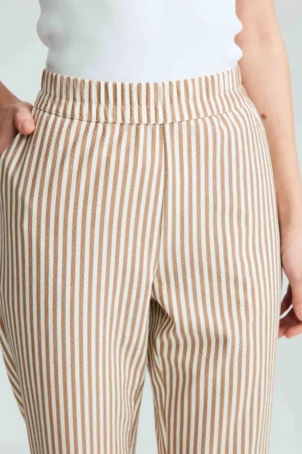Striped Pants - Beige - 4