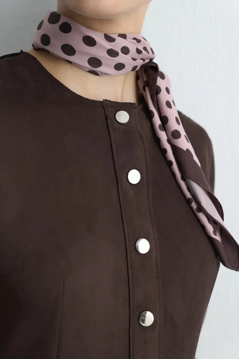 Striped Polka Dot Scarf - Pink - Gusto