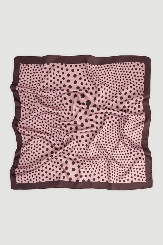 Striped Polka Dot Scarf Pink - Gusto
