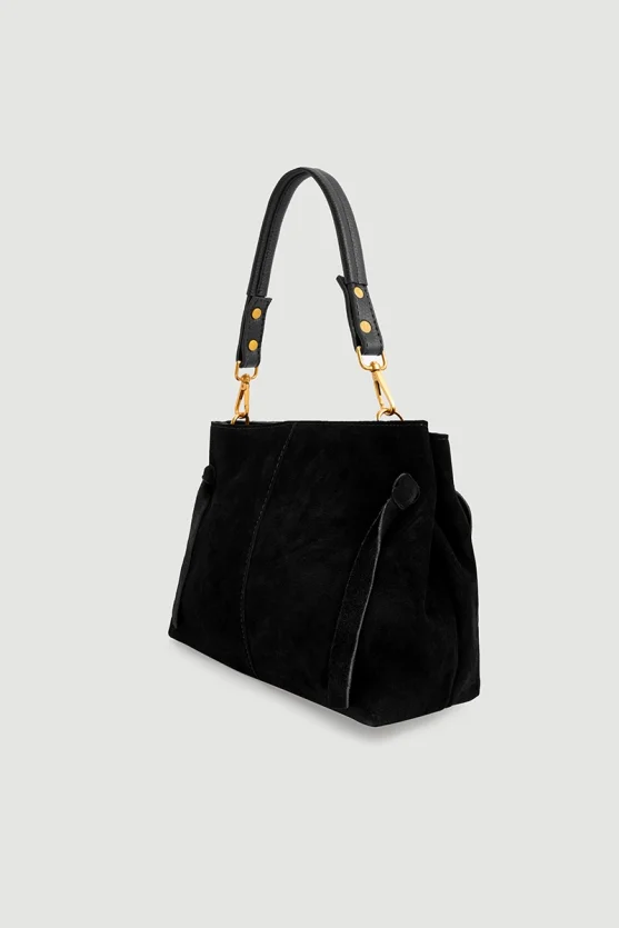 Studded Suede Bag Black - 3