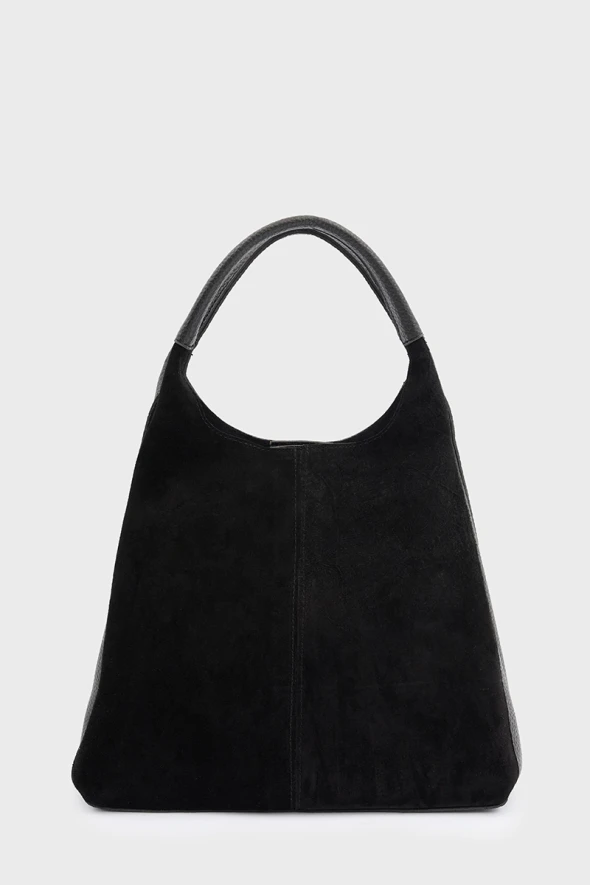 Suede Bag - Black - 3