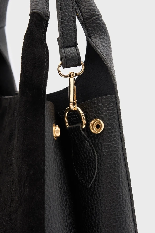 Suede Bag - Black - 4