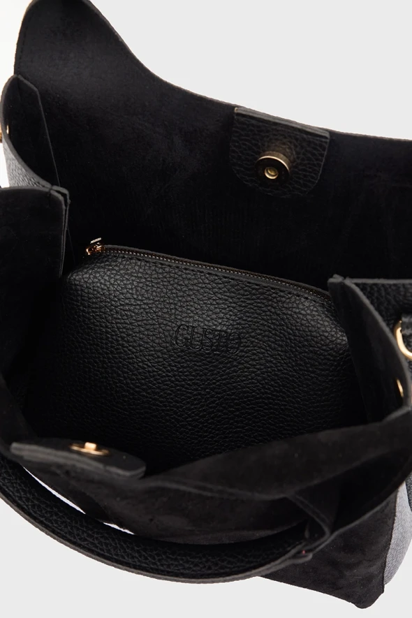 Suede Bag - Black - 5