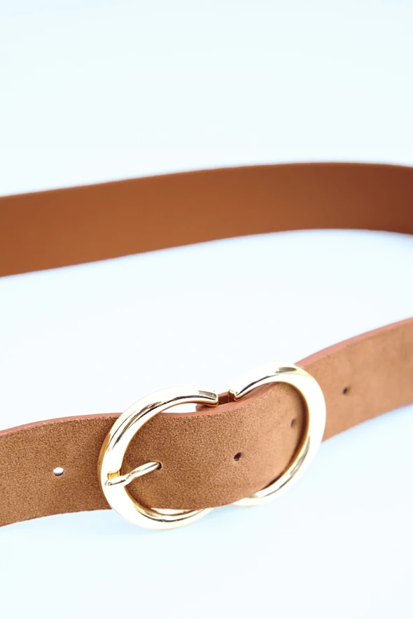 Suede Belt - Camel - 3