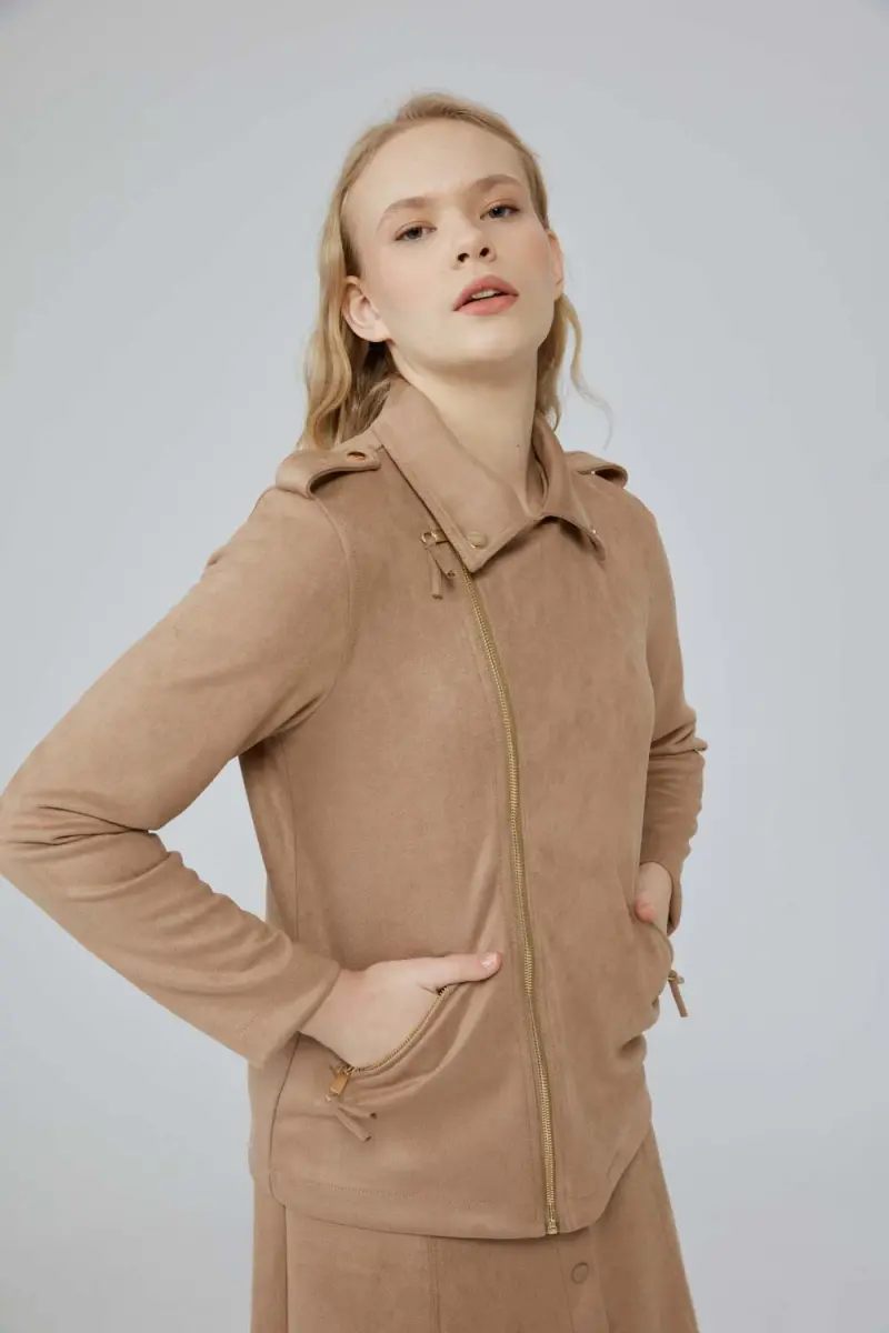 Camel suede clearance jacket womens