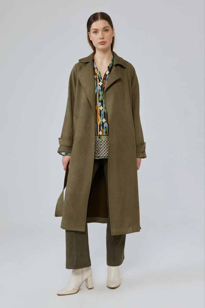 Camel suede trench on sale coat