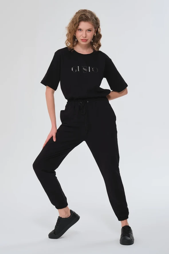 Sweatpants - Black - 1