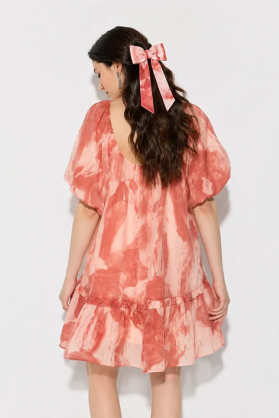 Tencel Bow Hair Clip - Pink - Gusto
