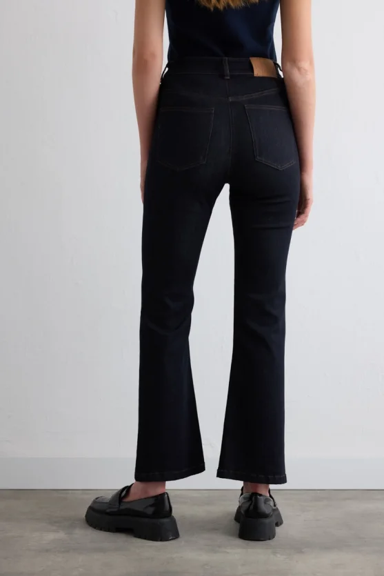Tencel Denim Flare Pants Navy - Gusto