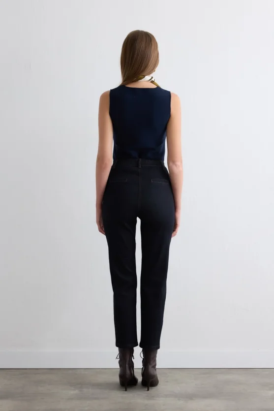 Tencel Denim Mom Pants Navy - Gusto