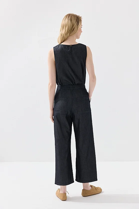 Tencel Denim Pants - Navy Blue - Gusto