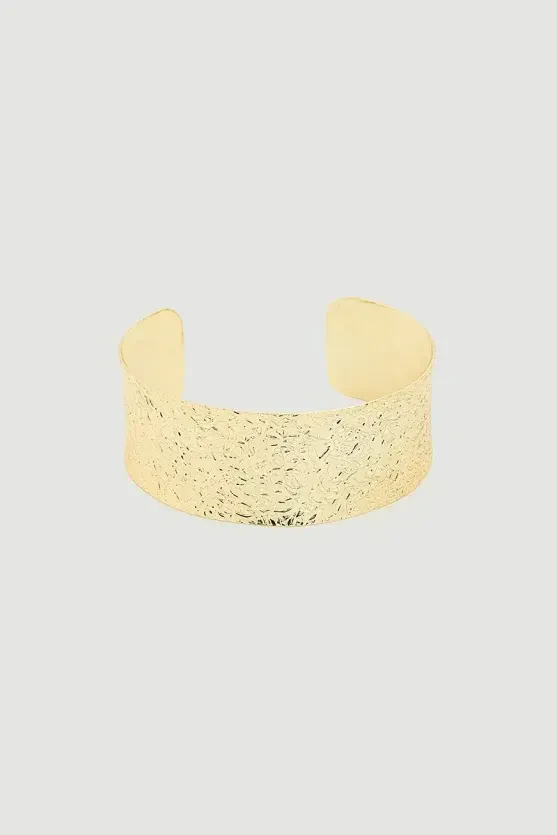 Thick Cuff Bracelet - Gold - Gusto