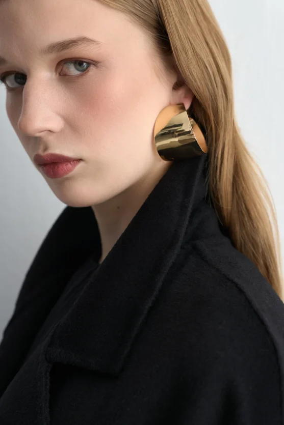 Thick Gold Hoop Earrings Gold - Gusto