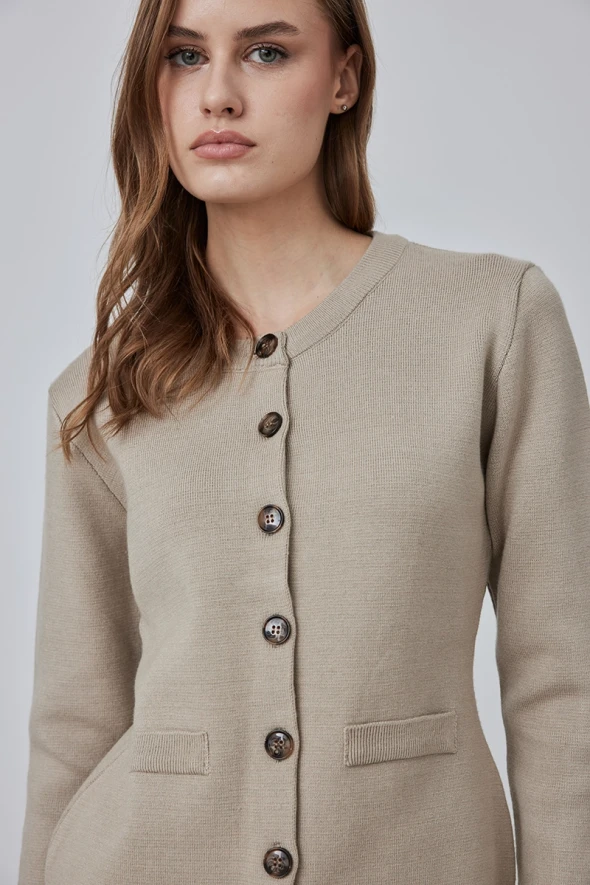 Knitwear Jacket - Beige - 3