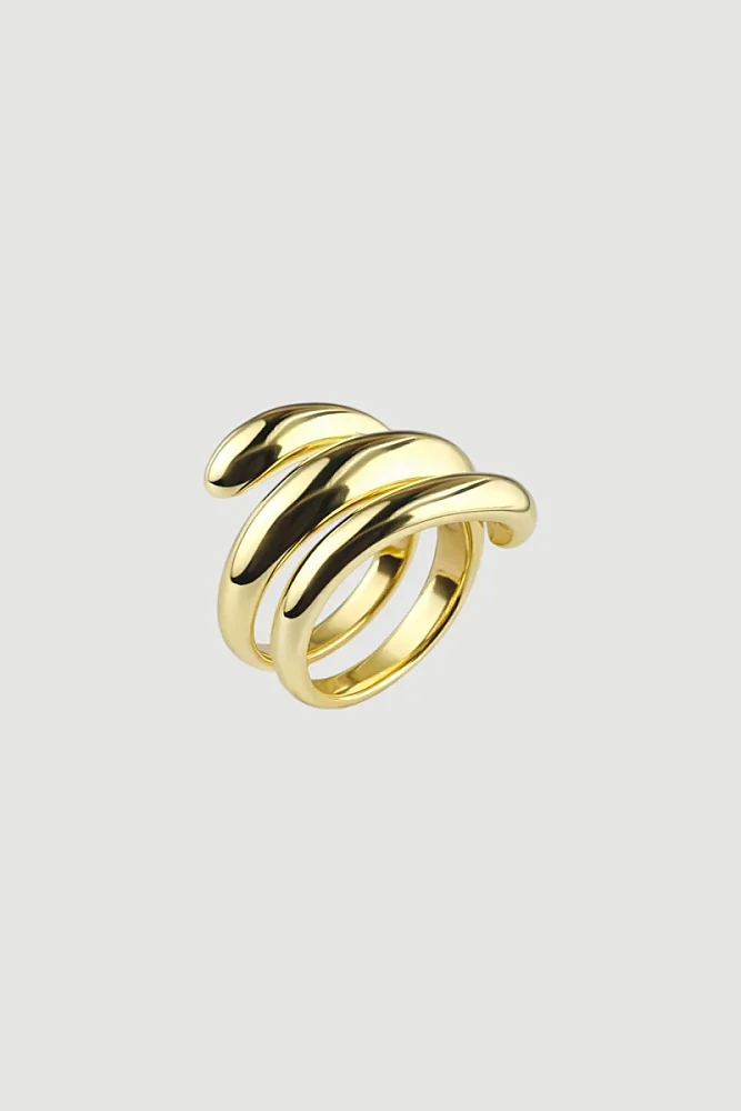 Triple Band Ring - Gold Gold