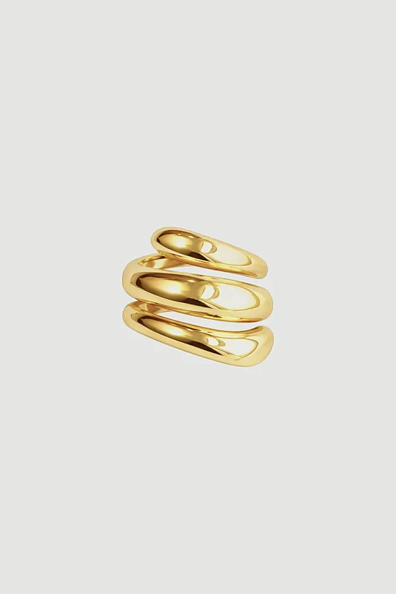 Triple Band Ring - Gold - 2