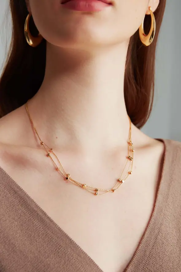 Triple Necklace - Gold - 1