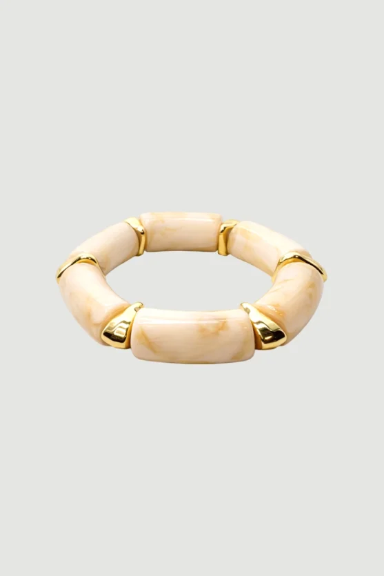 Tube Bead Elastic Bracelet - Stone - Gusto