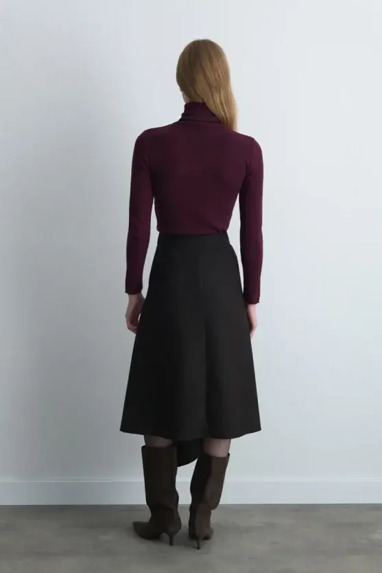 Turtleneck Basic Knitwear - Plum - 8