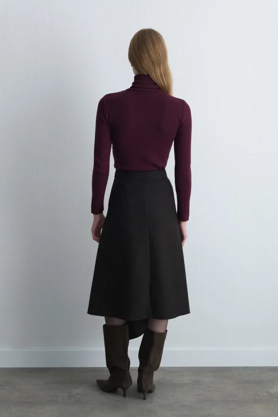 Turtleneck Basic Knitwear Plum - 8