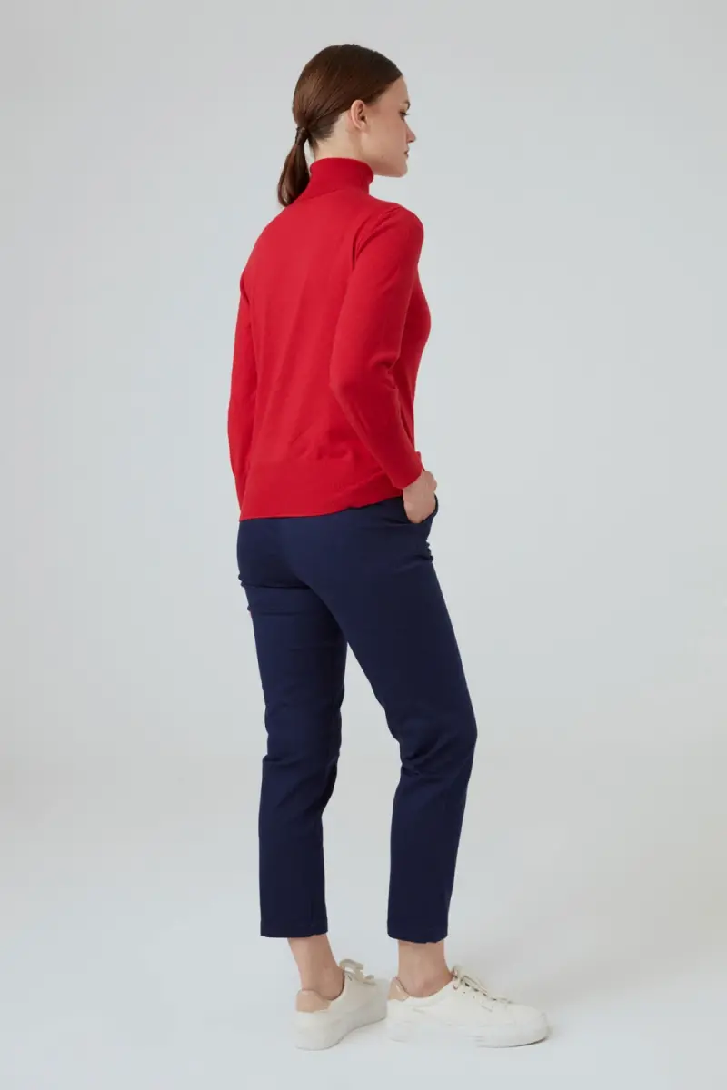 Turtleneck Basic Knitwear - Red - 5