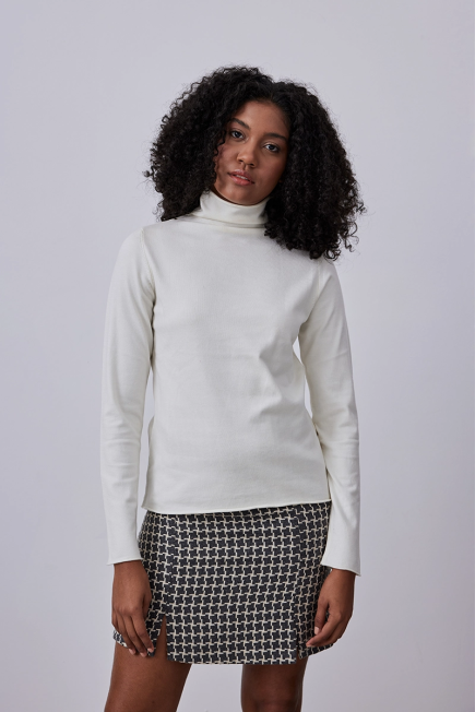 Turtleneck Knitwear - Ecru Ecru