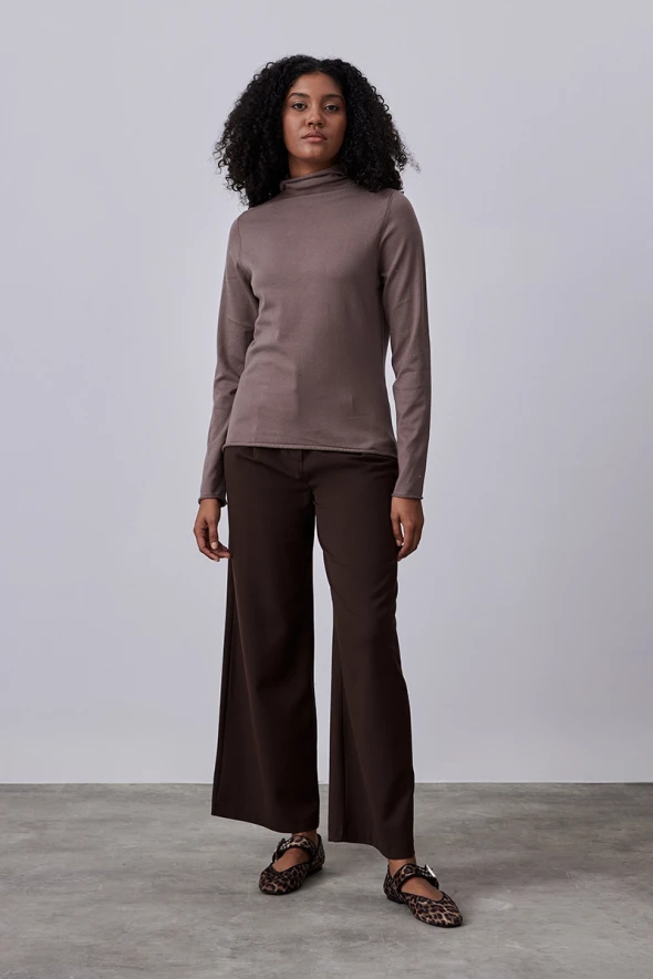 Turtleneck Knitwear - Mink - 4