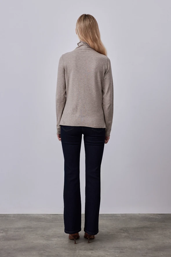 Turtleneck Knitwear - Stone - 5