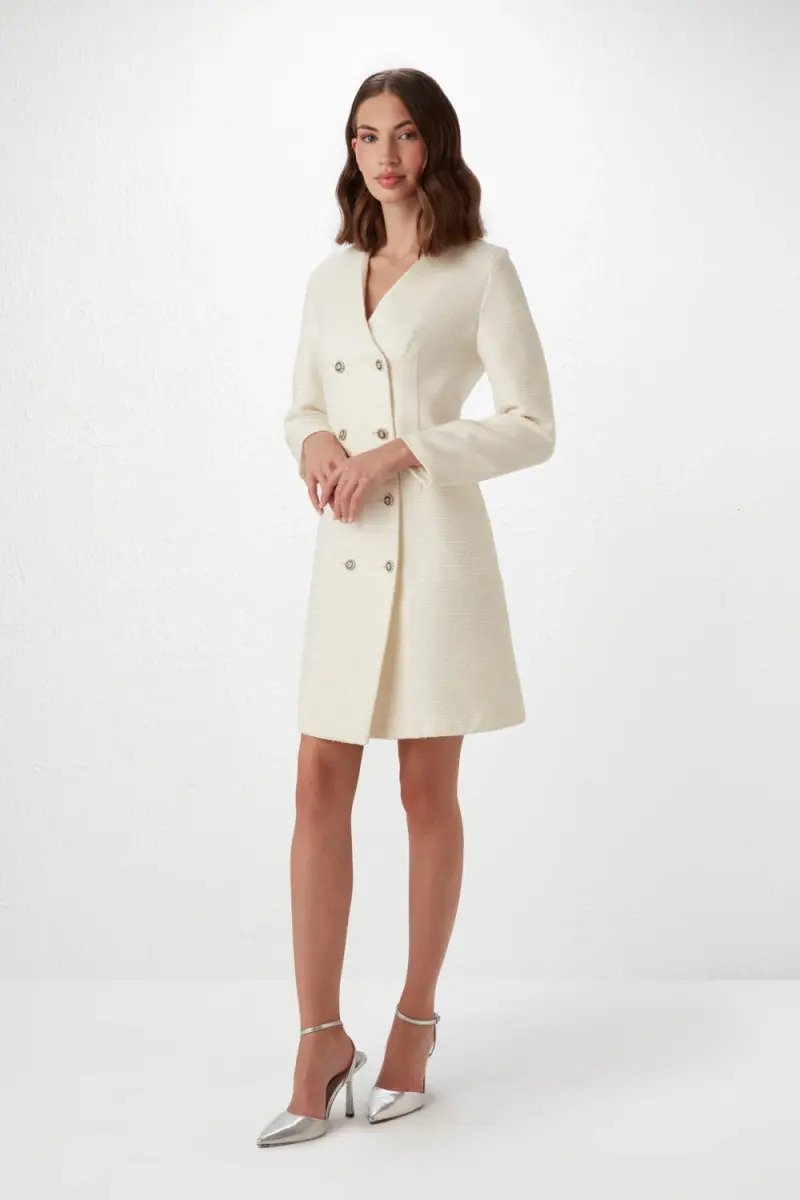 Long sleeve hot sale jacket dress