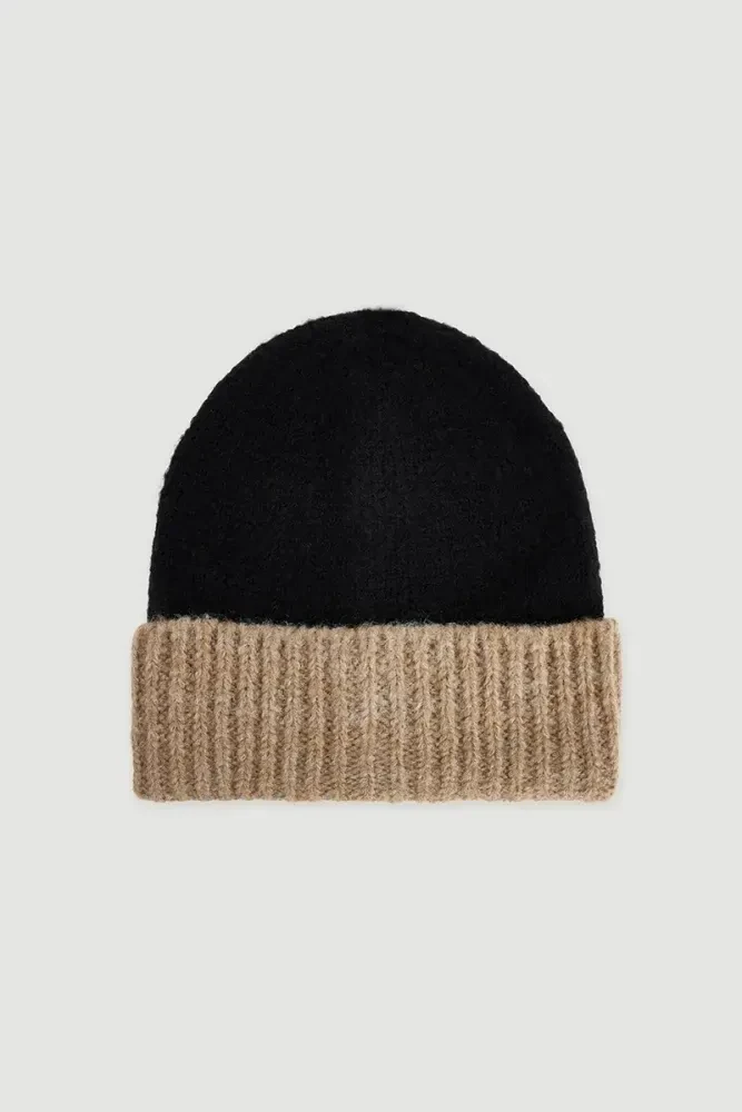 Two-Tone Beanie - Black Black