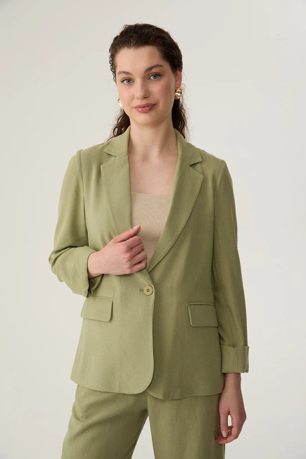 Unlined Linen Jacket - Mint Mint