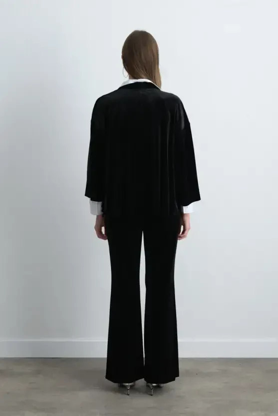 Velvet Kimono - Black - Gusto