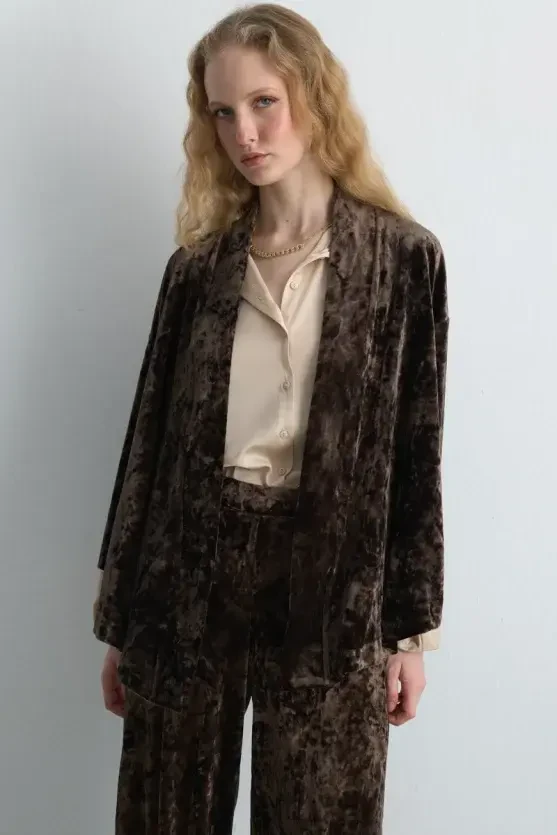 Velvet Kimono - Khaki - 6