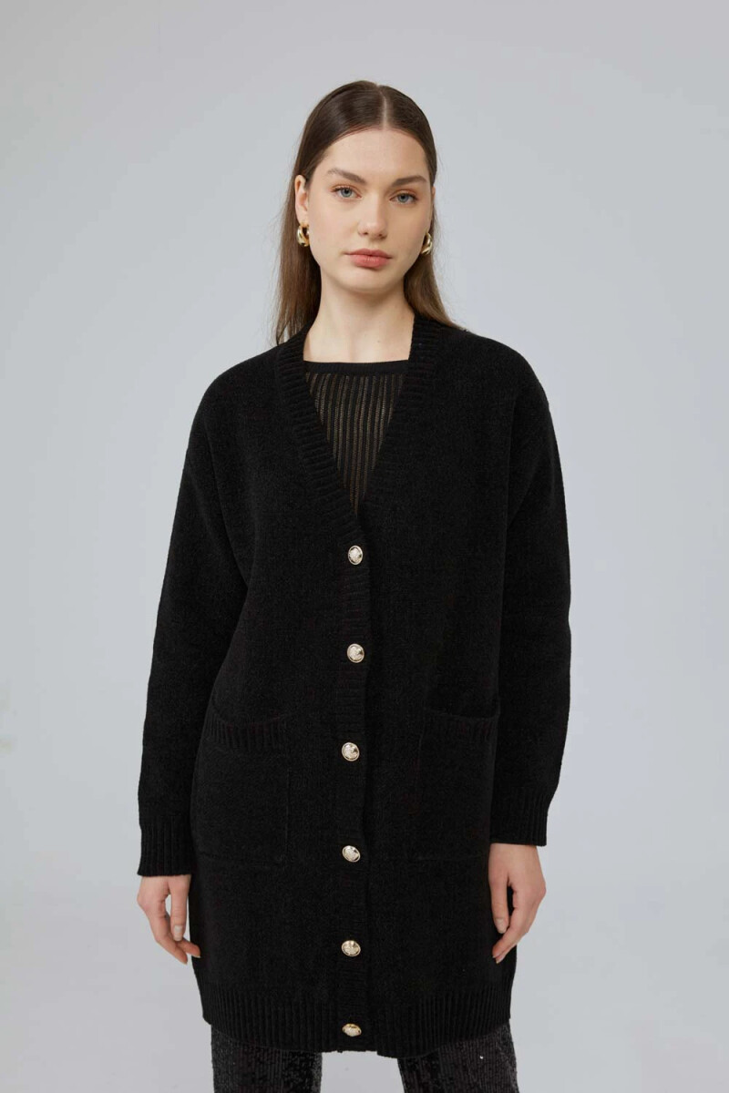 Long black clearance velvet cardigan