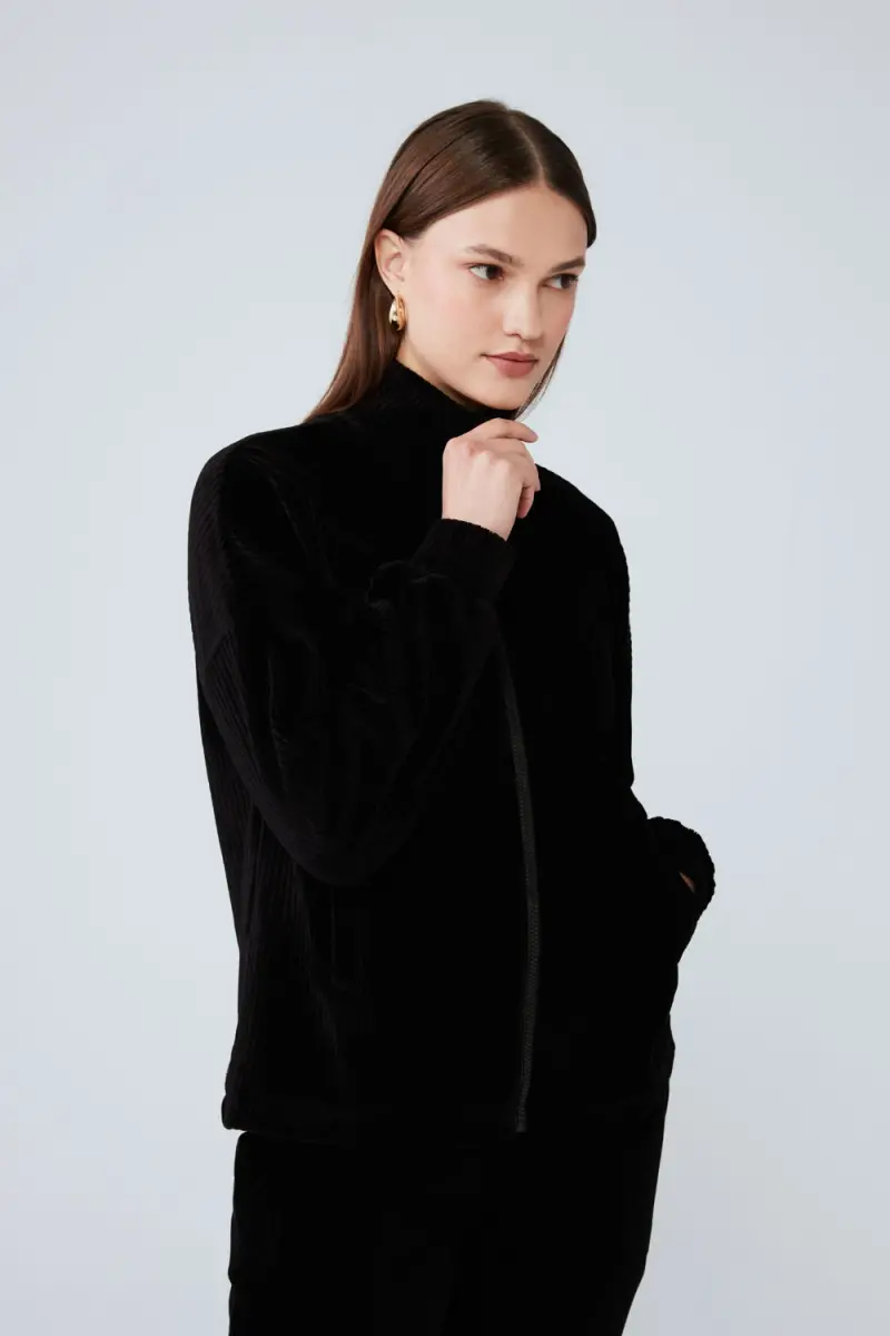 Black sale velvet sweatshirt