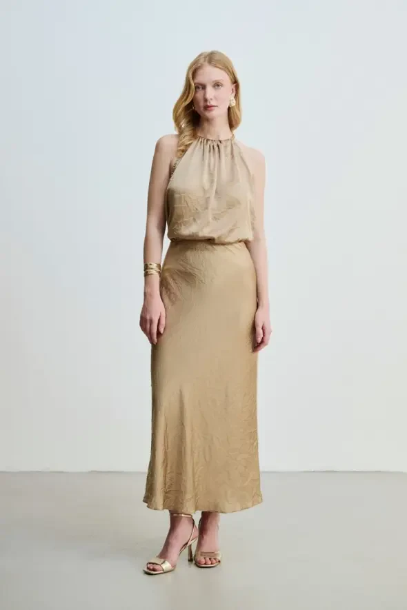 Verev Crush Skirt - Mink - 2